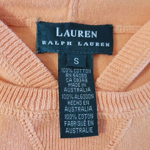 Lauren Ralph Lauren Peach Sleeveless Hoodie Sweatshirt-style Top - Picture 2 of 10
